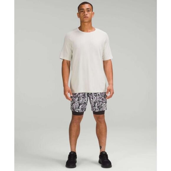 LULULEMON License to Train Linerless Short 7" Sz Small Command Camo Vapor Multi - Picture 2 of 10